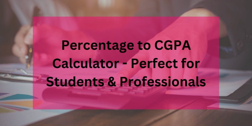 percentage to cgpa calculator
